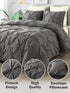 Marquis Luxurious Pinch Pleated All-Season Comforter With  Pillow Shams